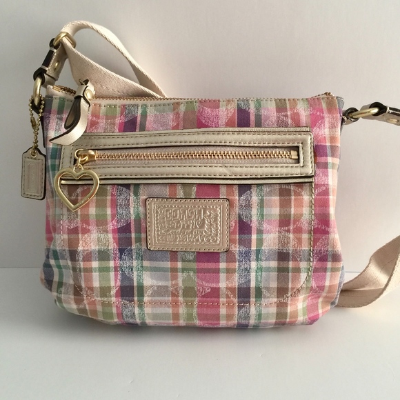 Coach Handbags - COACH Poppy Crossbody Signature C Madras  EUC